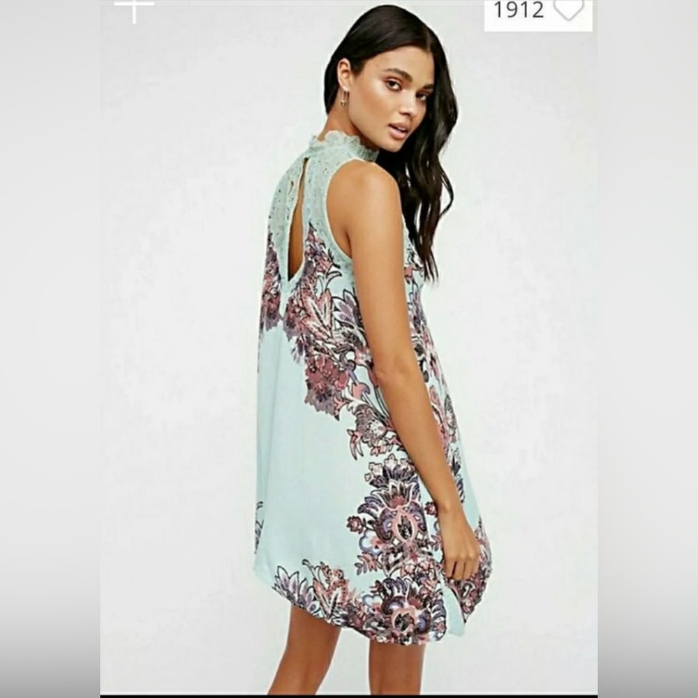 Free People Boho Marsha Printed Slip Dress XS